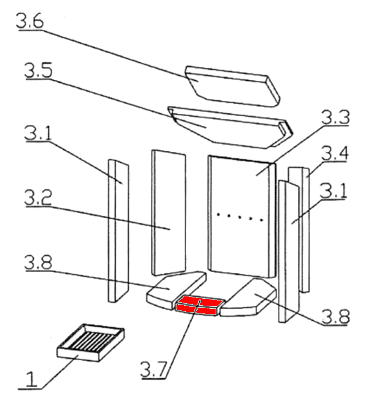 Oranier Polar 6 cegła podłogowa z przodu A
