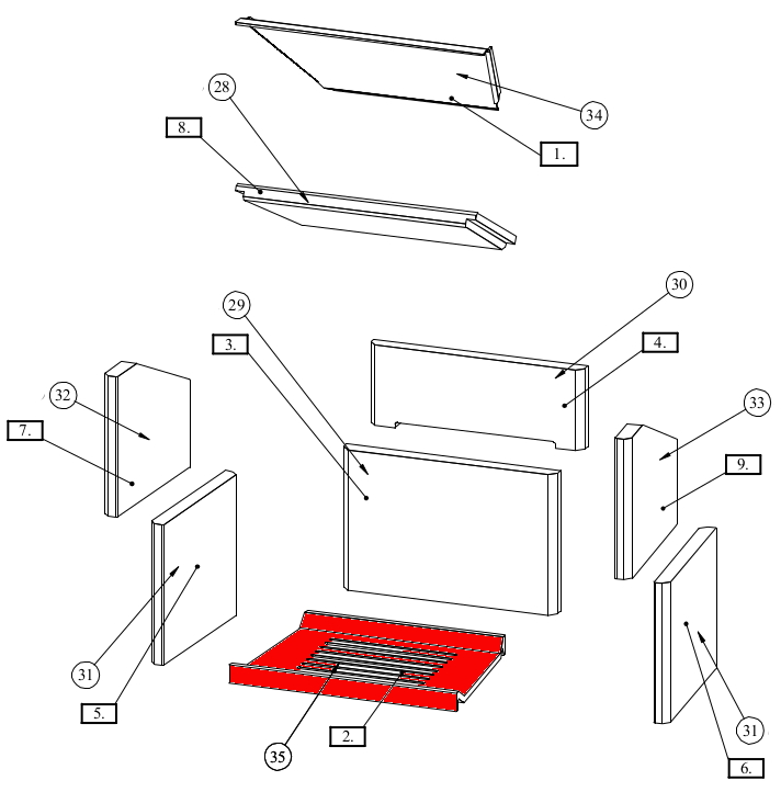 Fireplace Allegro ruszt