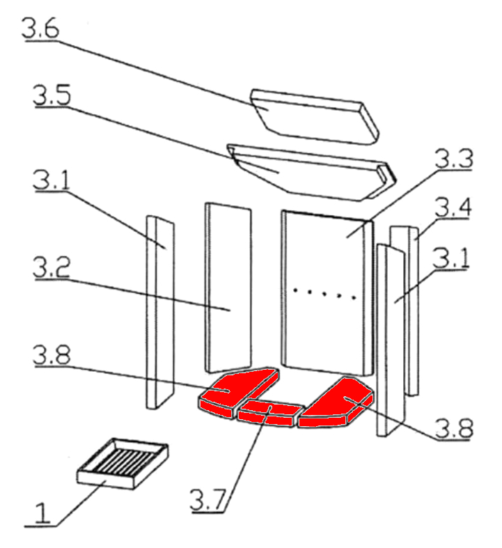 Oranier Polar 6 cegła podłogowa zestwa D