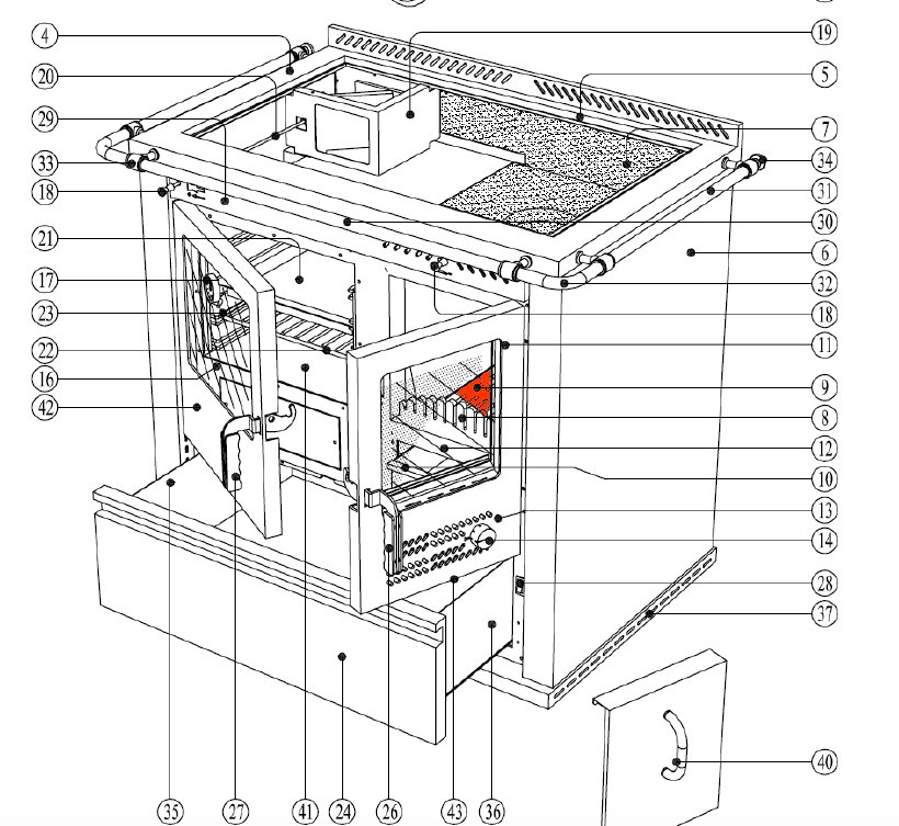 Wamsler K134F/A ruszt