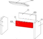 Fireplace Tahiti cegła tylnej ściany na dole B