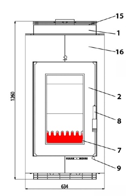 Haas-Sohn Ascoli 219.17 ruszt stojący
