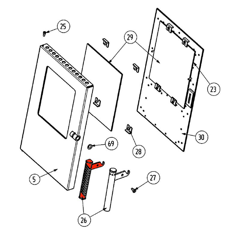 Wamsler W1-40 uchwyt drzwi