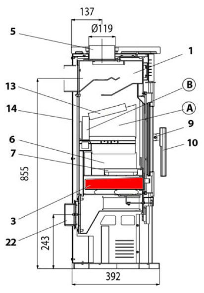 Haas+Sohn Javus 201.14 bac à cendres