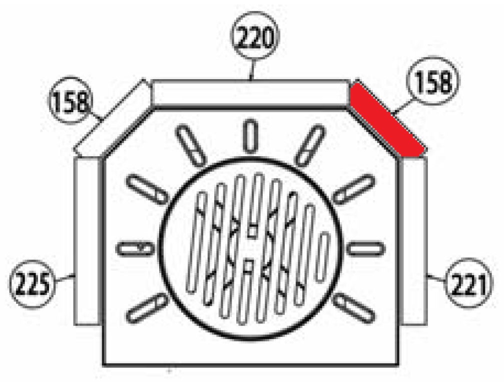 Haas-Sohn Xi 325.15 cegła boczna z prawej strony z tyłu
