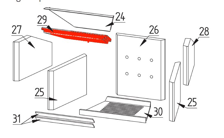 Fireplace Atlantis moduł zmiany kierunku ciągu na dole