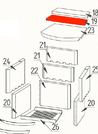 Fireplace Delos moduł zmiany kierunku ciągu centralnie