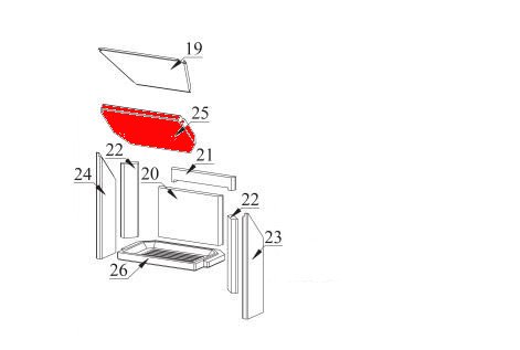 Fireplace Adelaide moduł zmiany kierunku ciągu na dole