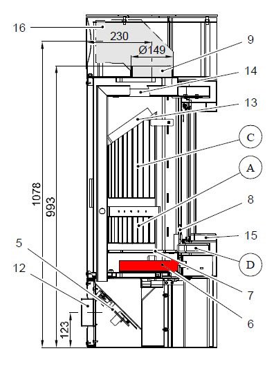 Haas-Sohn Ficus III 287.12 skrzynka na popiół