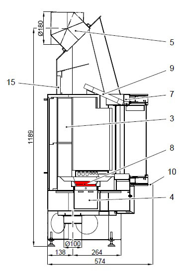 Haas+Sohn Exquisit II 182.18 grille de foyer grille tournante