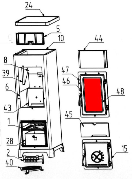Wamsler Calor Deluxe szyba wziernika
