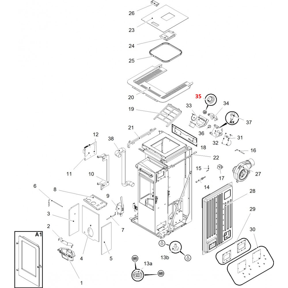 Haas+Sohn Pallazza III RLU-PGI 520.08 Schneckenlager unten