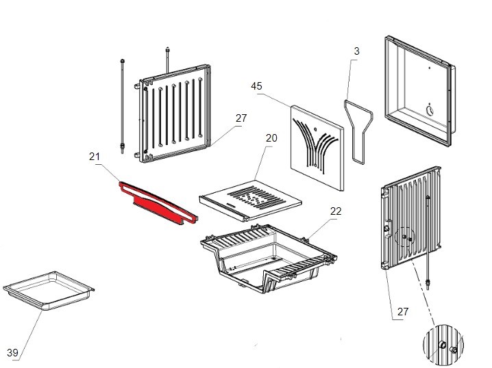 La Nordica Focolare 70 Piano ruszt stojący D