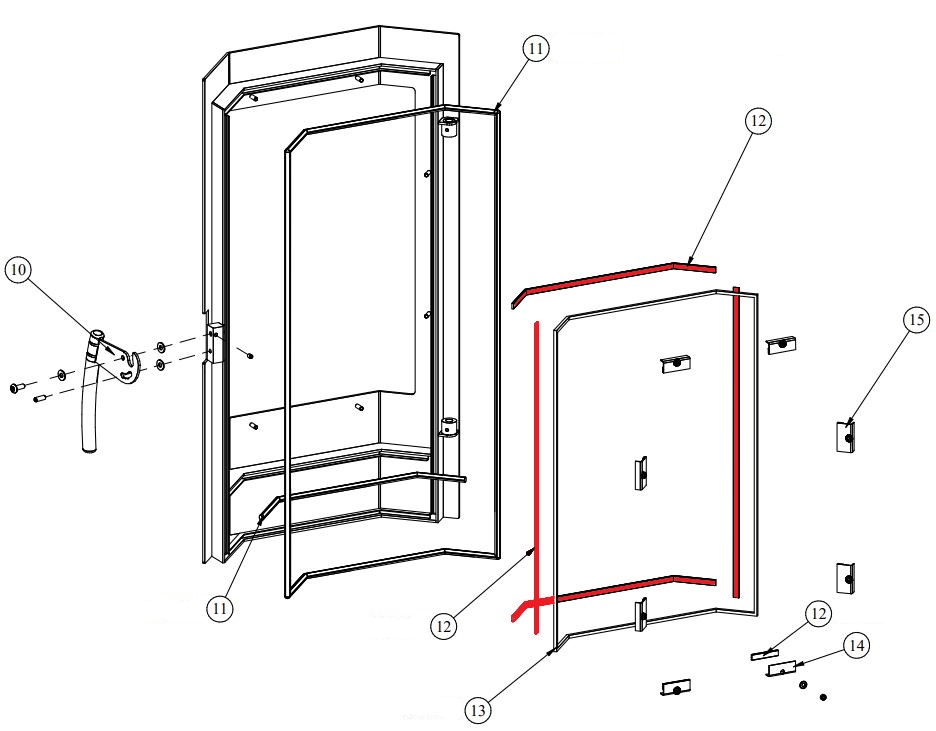 Fireplace Karthago Novo uszczelka szyby