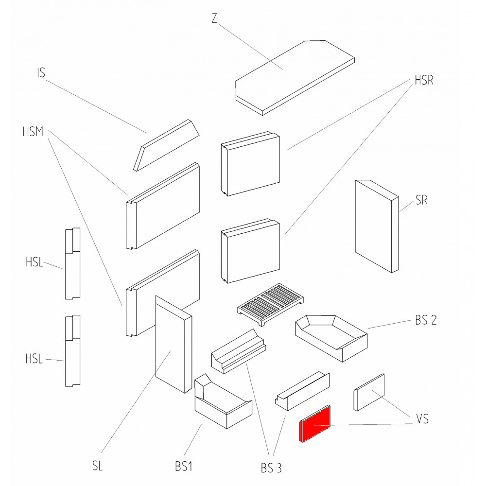 Haas-Sohn Jura cegła przednia z lewej strony
