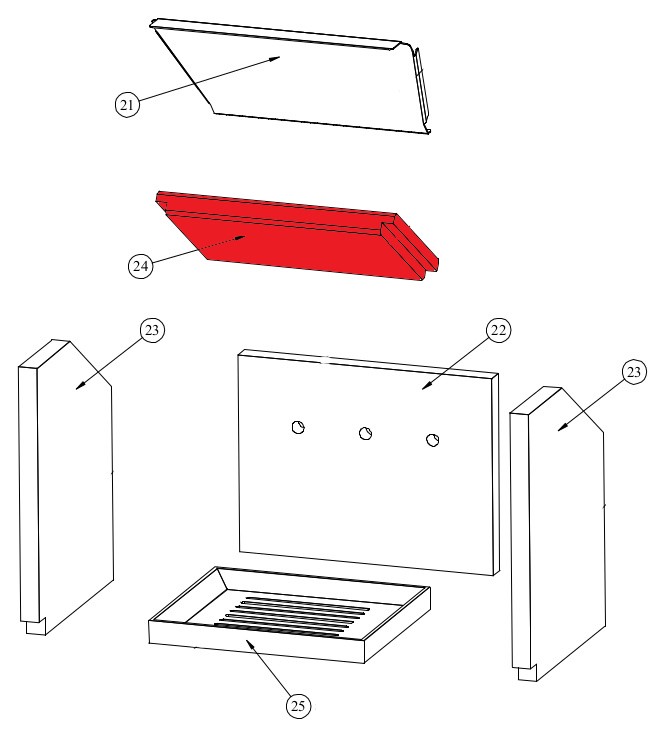 Fireplace Fidji moduł zmiany kierunku ciągu