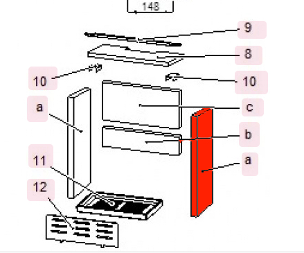Haas-Sohn Pinus II 218.17 cegła boczna z prawej strony