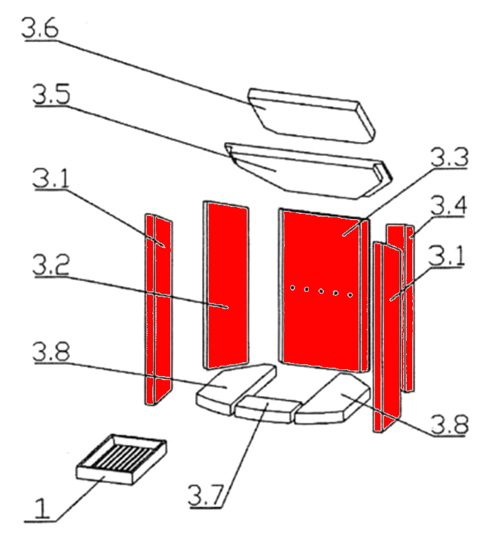 Oranier Polar 6 cegła boczna zestwa A
