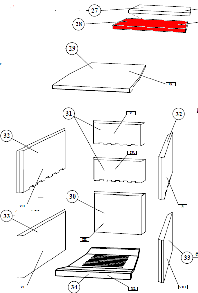 Fireplace Dominica moduł zmiany kierunku ciągu centralnie