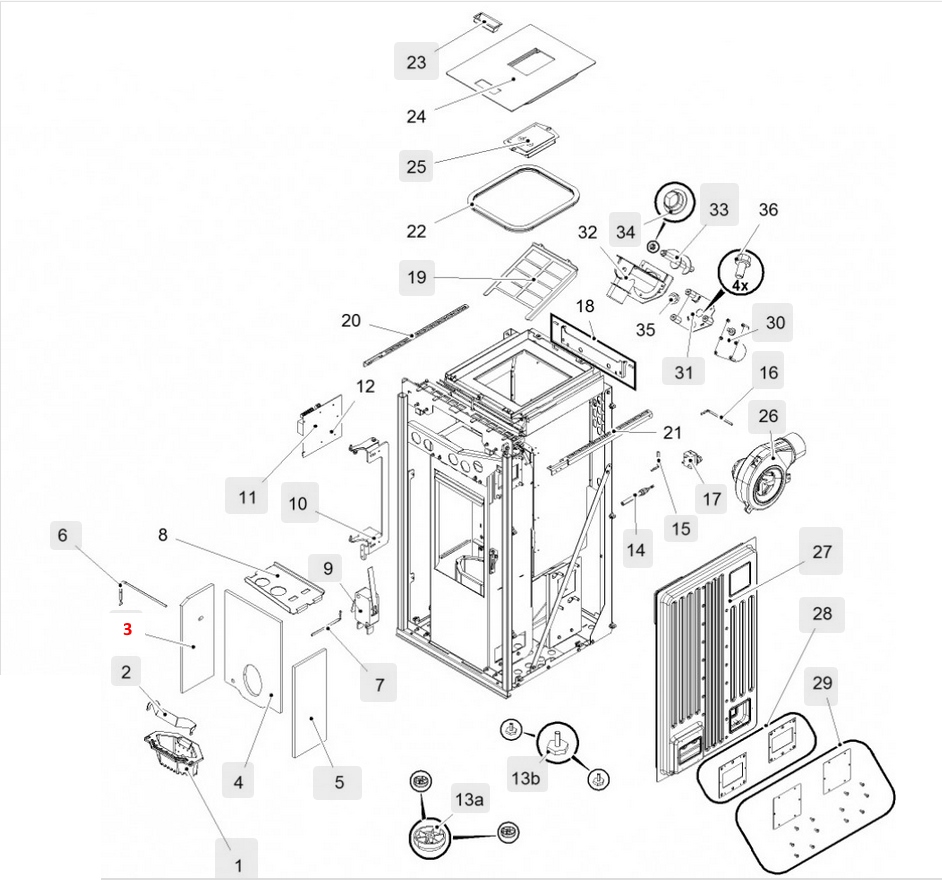 Haas-Sohn HSP 6 Premium 539.08 cegła boczna z lewej strony
