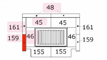 Haas+Sohn Göteborg 252.17 Pierre de paroi côté avant gauche pierre de foyer
