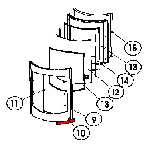 Austroflamm Tower uchwyt drzwi