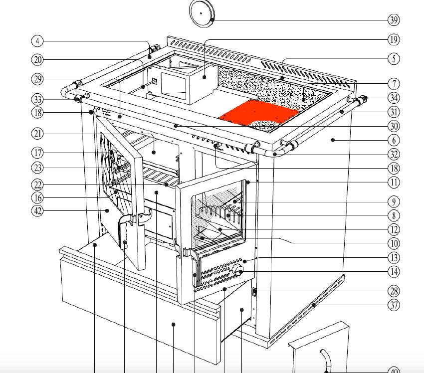 Wamsler K134F/A moduł zmiany kierunku ciągu na górze zestwa A