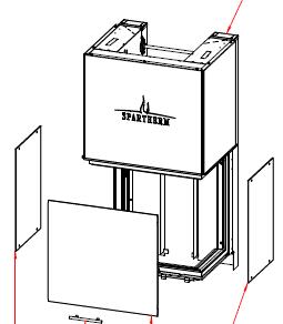 Spartherm Premium A-3RL-60h szyba wziernika z prawej strony