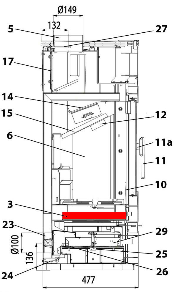 Haas-Sohn I 3020 skrzynka na popiół