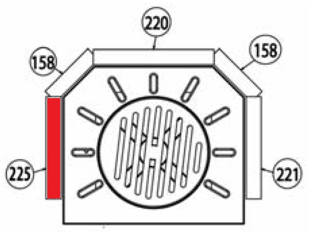 Haas-Sohn Xi 325.15 cegła boczna z lewej strony