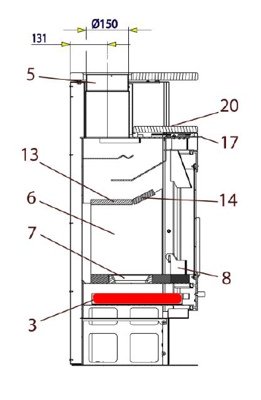 Haas+Sohn Aarhus 284.17 bac à cendres